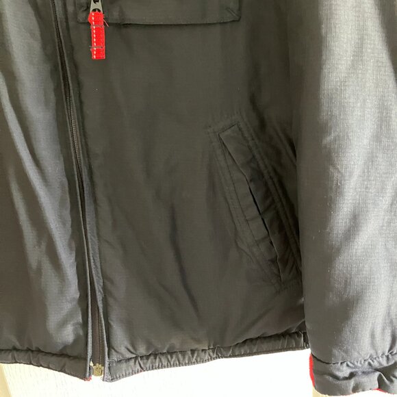 Tommy Hilfiger Reversible Jacket Size Large Red Fleece & Water Resistant. - Picture 5 of 14